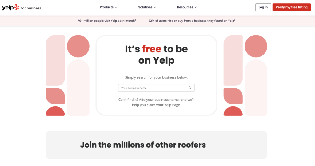 yelp for business website screenshot